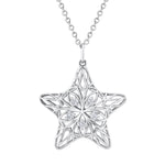 Load image into Gallery viewer, Light Weight Puffy Star Pendant - 18Kt White - 20 MM - Natural VS1-VS2, F-G - 32648-20