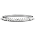 Load image into Gallery viewer, LGD Emerald Cut Bangle - 14Kt White - Lab Grown VS-SI1, E/F/G - L0167B-EM-3.8
